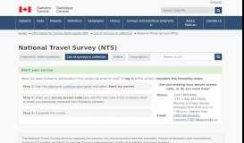 
							         National Travel Survey (NTS) - Statistics Canada								  
							    