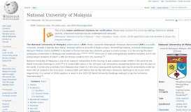 
							         National University of Malaysia - Wikipedia								  
							    