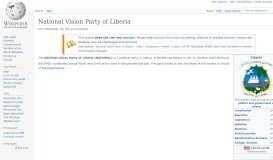 
							         National Vision Party of Liberia - Wikipedia								  
							    