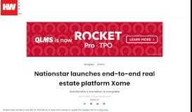 
							         Nationstar launches end-to-end real estate platform Xome | 2015-06 ...								  
							    