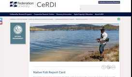
							         Native Fish Report Card - CeRDI								  
							    