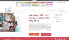 
							         Natural Products Expo West 2020 | March 3-7 in Anaheim, CA								  
							    