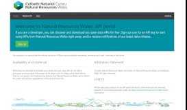 
							         Natural Resources Wales - API Portal								  
							    