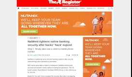 
							         NatWest tightens online banking security after hacks' 'hack ...								  
							    