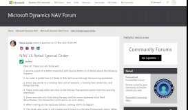 
							         NAV LS Retail Special Order - Microsoft Dynamics NAV Forum ...								  
							    