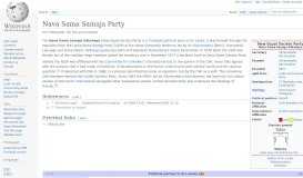 
							         Nava Sama Samaja Party - Wikipedia								  
							    