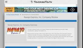 
							         Navajo Express, Inc. - Denver, CO - Company Review - Trucking Truth								  
							    