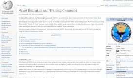
							         Naval Education and Training Command - Wikipedia								  
							    