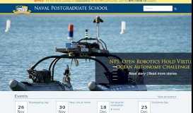 
							         Naval Postgraduate School: Welcome								  
							    