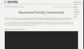 
							         Naviance/Family Connection – HCPSS								  
							    