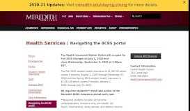 
							         Navigating the BCBS Portal | Meredith College								  
							    