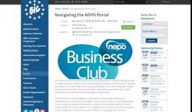 
							         Navigating the NEPO Portal | North East BIC								  
							    