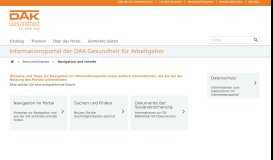
							         Navigation im Portal - Informationsportal der DAK-Gesundheit für ...								  
							    
