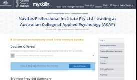 
							         Navitas Professional Institute Pty Ltd - trading as Australian College of ...								  
							    