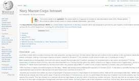 
							         Navy Marine Corps Intranet - Wikipedia								  
							    