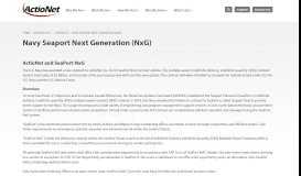 
							         Navy Seaport Next Generation (NxG) - ActioNet								  
							    