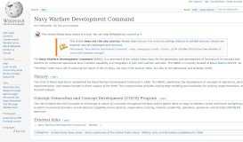 
							         Navy Warfare Development Command - Wikipedia								  
							    
