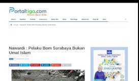 
							         Nawardi : Pelaku Bom Surabaya Bukan Umat Islam | portaltiga.com								  
							    