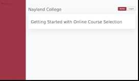 
							         Nayland College: SchoolPoint Login - Online Course Selection ...								  
							    