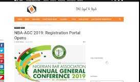 
							         NBA-AGC 2019: Registration Portal Opens - DNL Legal and Style								  
							    