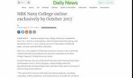 
							         NBK Navy College online exclusively by October 2017 | Kitsap Daily ...								  
							    