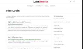 
							         Nbo Login — One Click Access - loginhunter.com								  
							    