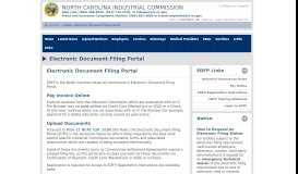 
							         N.C. Industrial Commission Electronic Document Filing Portal								  
							    