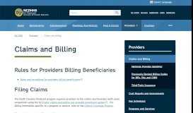 
							         NC Medicaid: Claims and Billing								  
							    