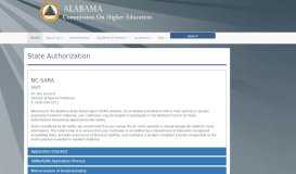
							         NC-SARA - Alabama Commission on Higher Education								  
							    
