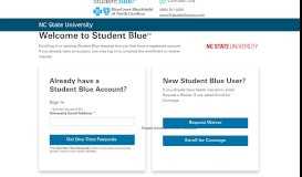 
							         NC State University - Login or New User Registration - Student Blue								  
							    