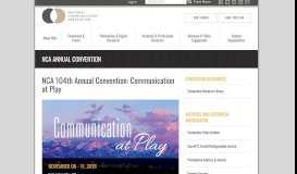 
							         NCA 104th Annual Convention: Communication at Play | National ...								  
							    