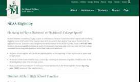 
							         NCAA Eligibility | St. Vincent-St. Mary High School								  
							    
