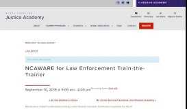 
							         NCAWARE for Law Enforcement Train-the-Trainer - NC DOJ								  
							    