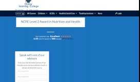 
							         NCFE Level 2 Award in Nutrition and Health - Online Learning College								  
							    