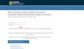 
							         NCID Parents Login Page - North Carolina Child Support Services								  
							    