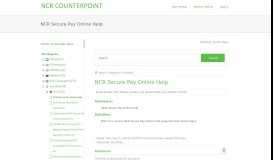 
							         NCR Secure Pay Online Help - NCR Counterpoint Knowledge Base								  
							    