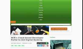 
							         NCR's Cloud-based Developer Portal to Aid Digital Banking - Zacks								  
							    