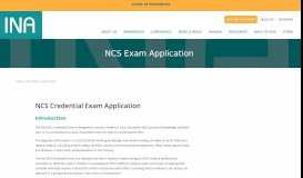 
							         NCS Exam Application - International Nanny Association								  
							    