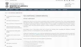
							         NCS (NATIONAL CAREER SERVICE) | Ministry of Labour ...								  
							    
