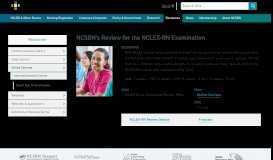 
							         NCSBN's Review for the NCLEX-RN & NCLEX-PN Examination ...								  
							    