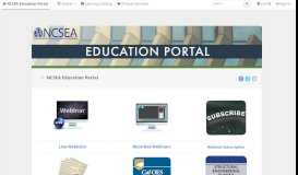 
							         NCSEA Education Portal								  
							    