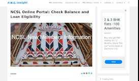 
							         NCSL Online Portal: Check Balance and Loan Eligibility | - PNG Insight								  
							    