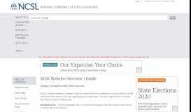 
							         NCSL Website Guide - National Conference of State Legislatures								  
							    