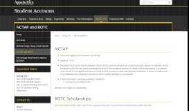 
							         NCTAP and ROTC - Student Accounts - Appalachian State University								  
							    