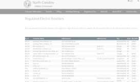 
							         NCUC: Electric Resellers - North Carolina Utilities Commission								  
							    