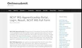 
							         NCVT MIS Apprenticeship Portal, Login, Result, NCVT MIS Full Form								  
							    
