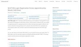
							         NCVT MIS Login Registration Portal, Apprenticeship Result, Hall ticket								  
							    