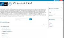 
							         NDC Academic Portal								  
							    