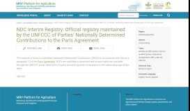 
							         NDC Interim Registry: Official registry maintained by the UNFCCC of ...								  
							    