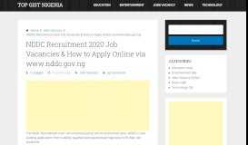 
							         NDDC Recruitment 2019 Job Vacancies & How to Apply Online via ...								  
							    